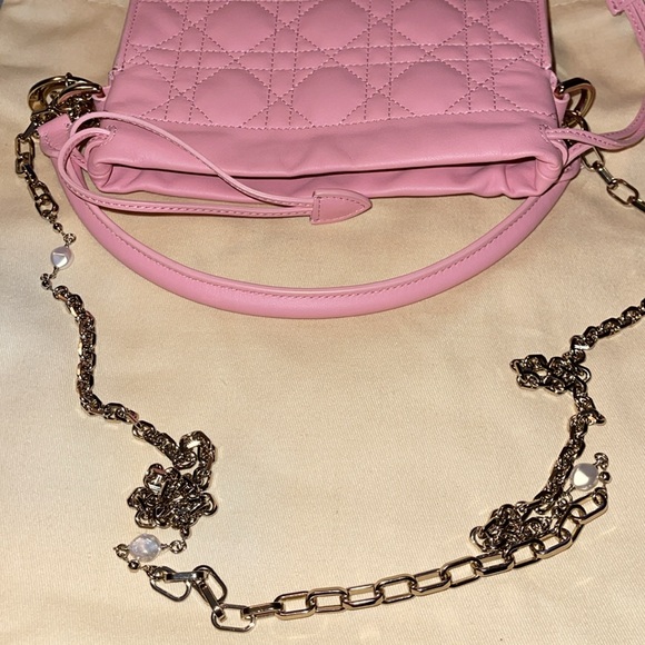 Preloved Lady Dior Milly mini antique pink cannage lambskin pristine condition - Picture 5 of 7